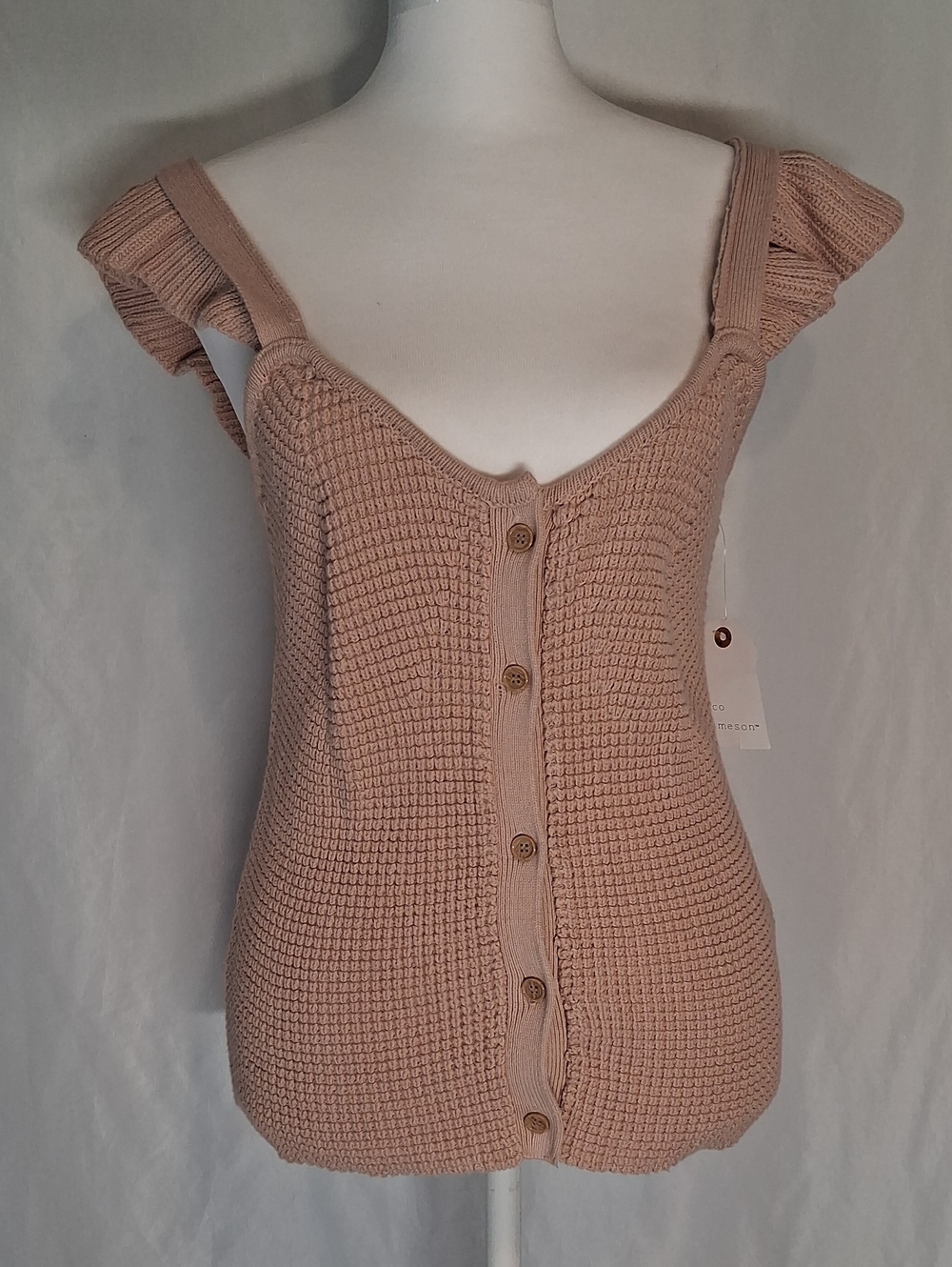 ✨ NWT Coco & Jaimeson Soft Pink Flutter Sleeve Knit Tank ✨